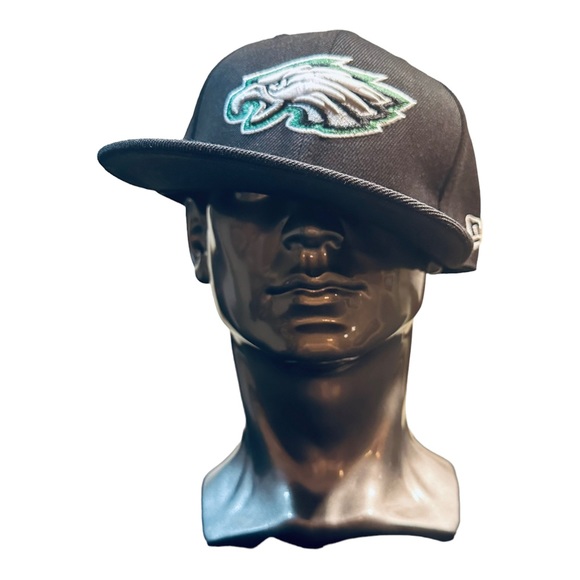 Philadelphia Eagles New Era 59Fifty Fitted Cap Black Baseball Hat NFL - Picture 11 of 11